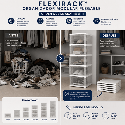 Organizador FlexiRack™ de 6 Niveles