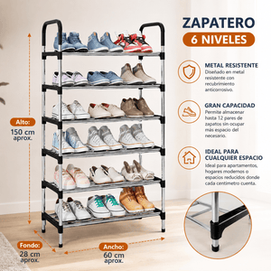 Zapatero OrdenaMax™ Rack - 6 Niveles