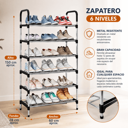 Zapatero OrdenaMax™ Rack - 6 Niveles